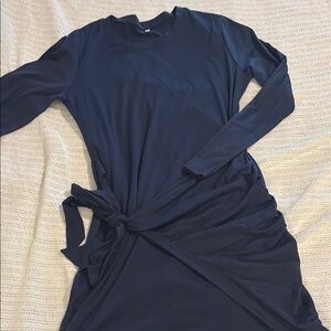 Casual Navy Long Sleeve Dress